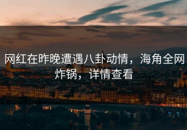 网红在昨晚遭遇八卦动情，海角全网炸锅，详情查看