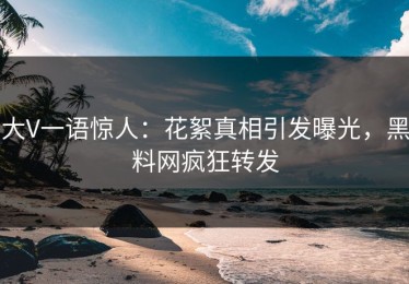 大V一语惊人：花絮真相引发曝光，黑料网疯狂转发