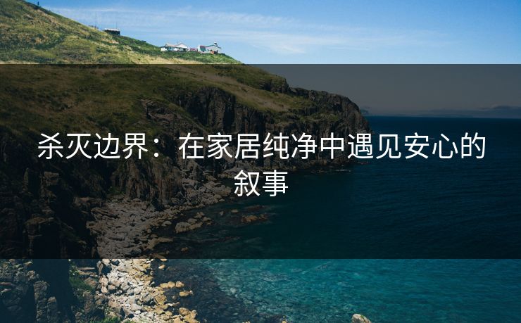 杀灭边界：在家居纯净中遇见安心的叙事