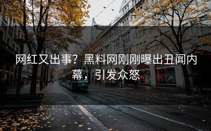 网红又出事？黑料网刚刚曝出丑闻内幕，引发众怒